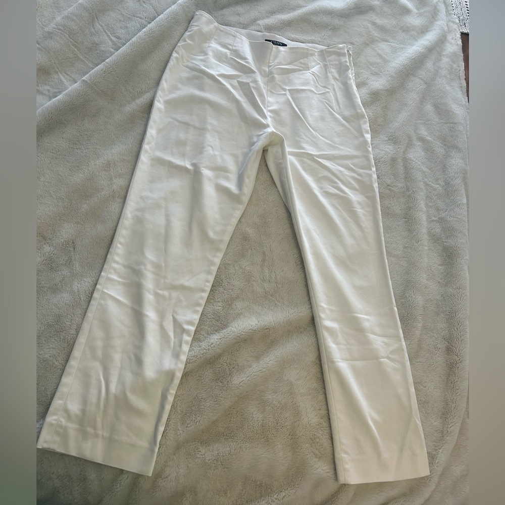 Chaps pants. White. Side zipper. Size 16.